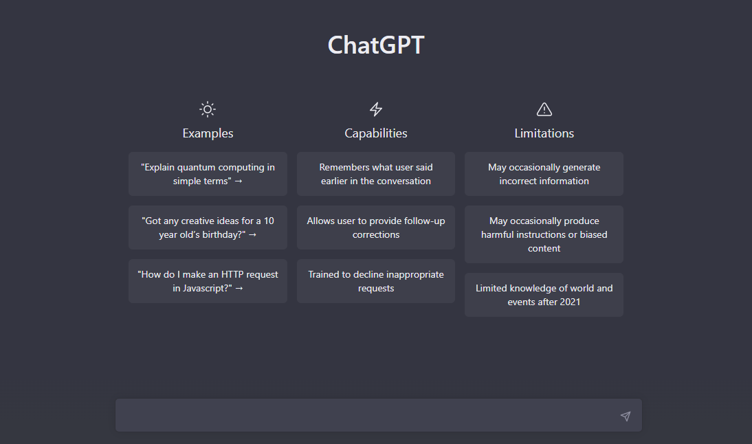 ChatGPT Interface
