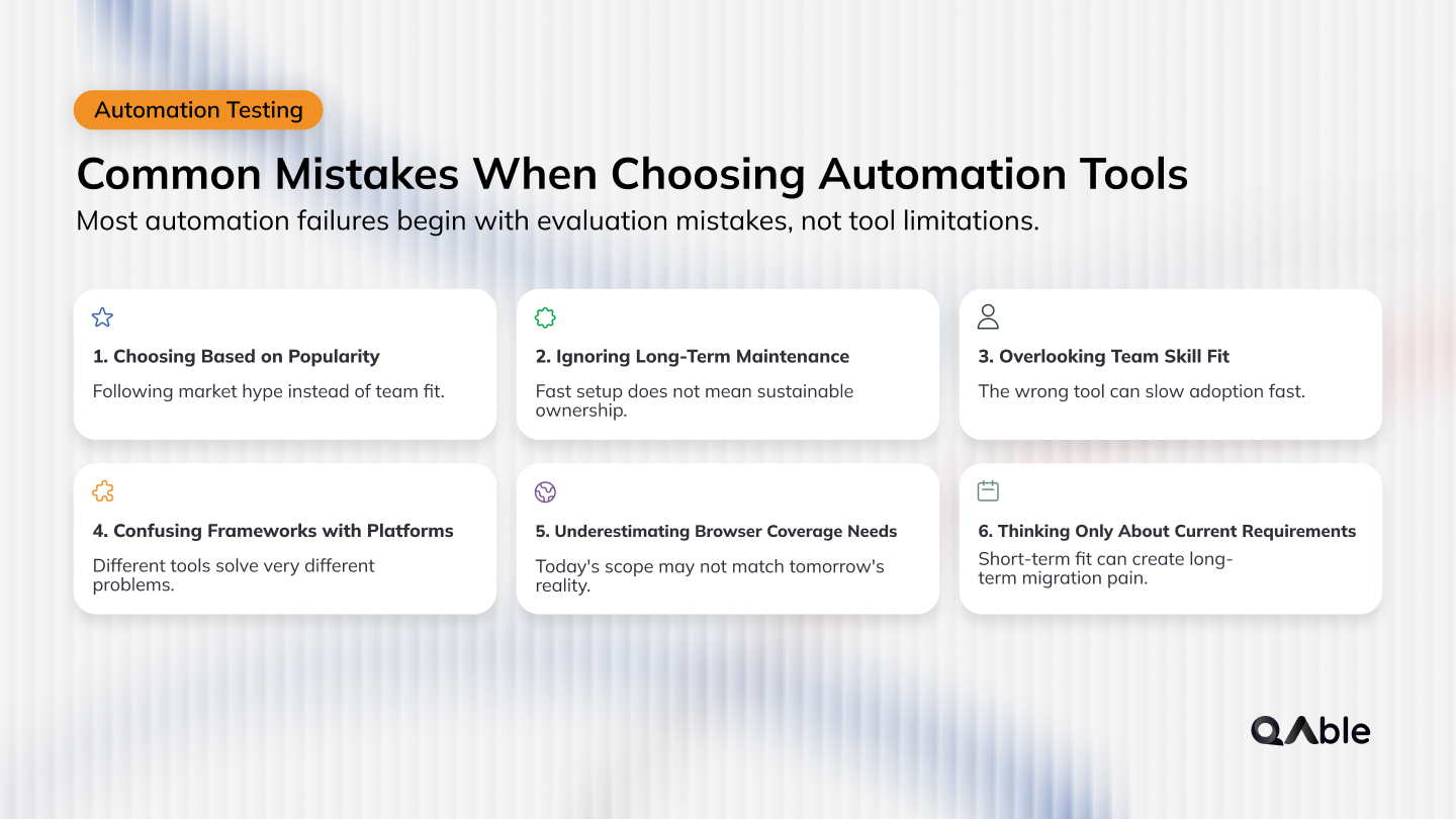 Common Mistakes When Choosing Automation Tools