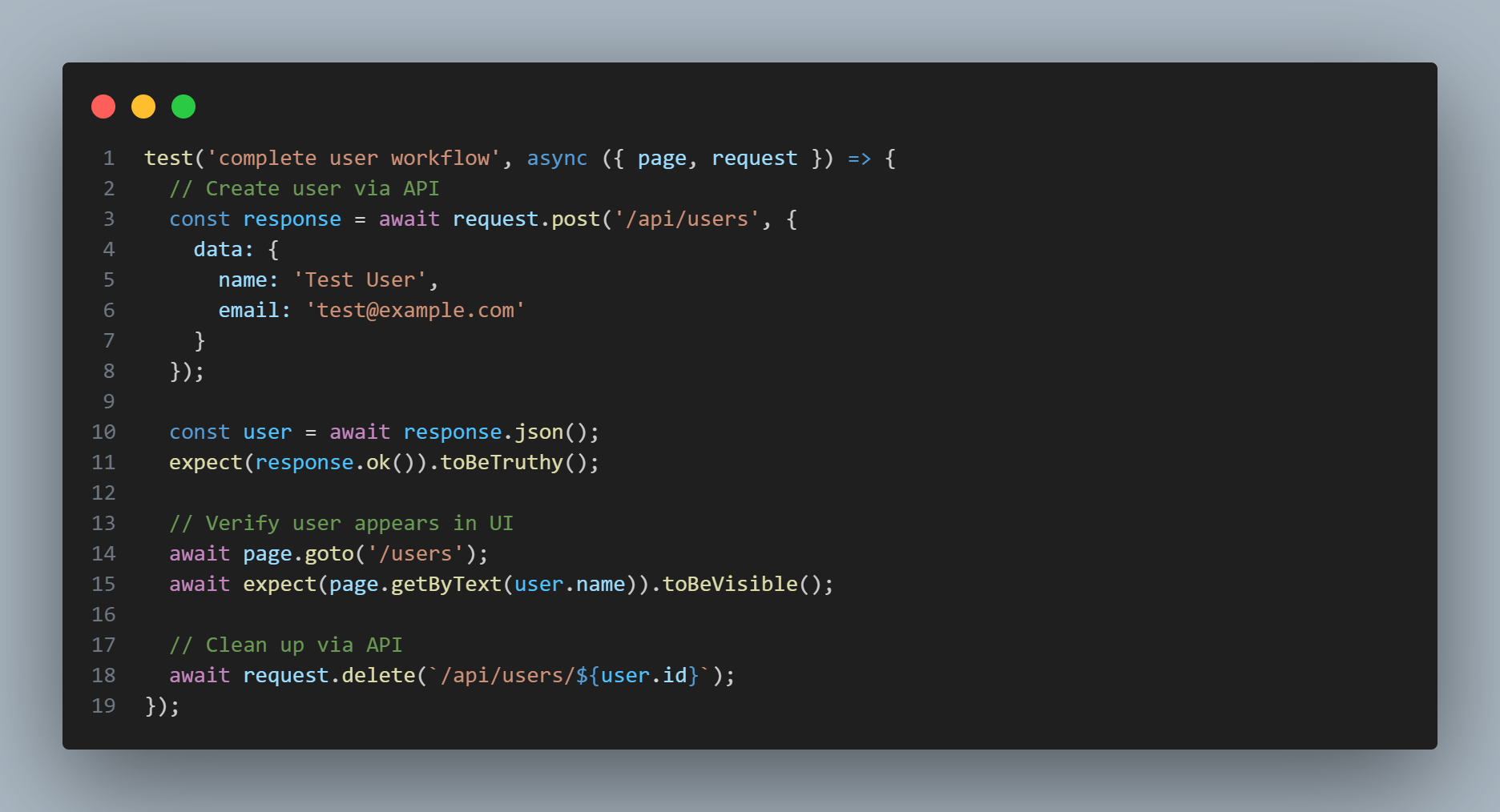 API Testing Alongside UI