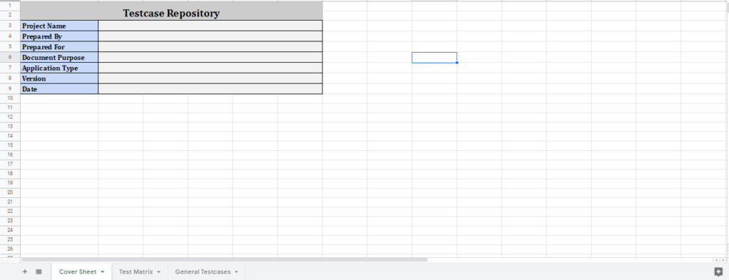 Excel Test Case Repository Template