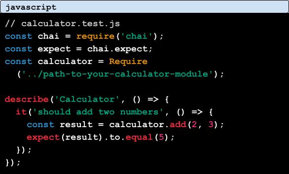 JavaScript Calculator Unit Test Example