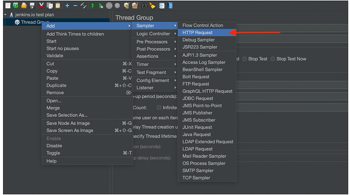 JMeter HTTP Request Sampler setup