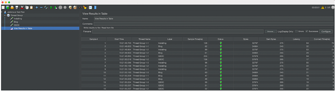 JMeter View Results in Table listener output