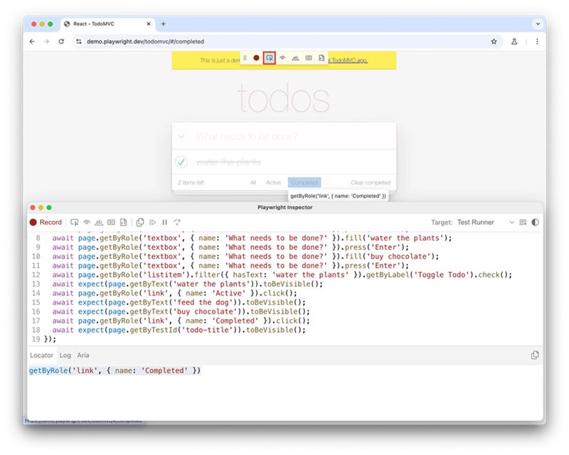 Playwright automated UI test execution