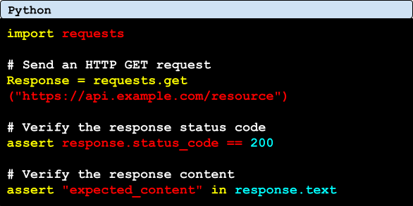 Python API Testing Code Example