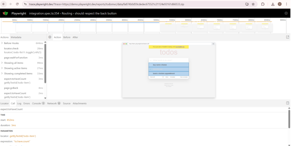 reports to trace analysis