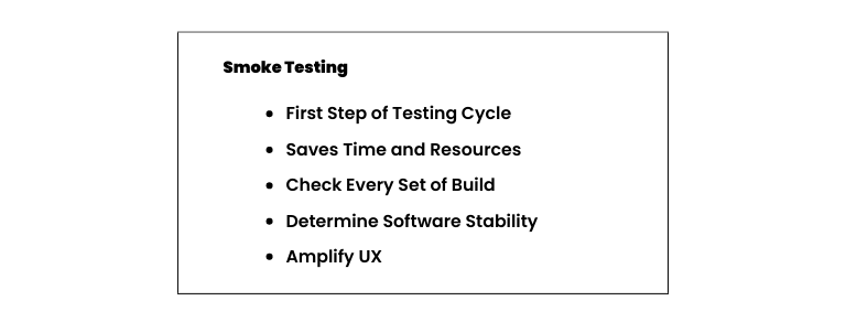 smoke testing in software testing pointers