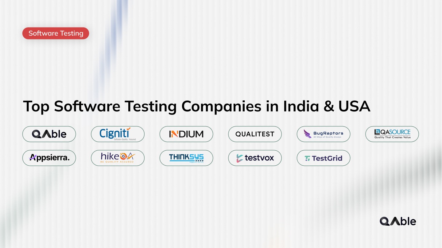 Top Software Testing Companies in India and USA